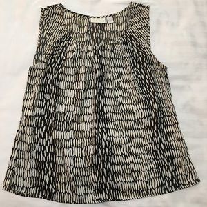 Black & White sleeveless blouse